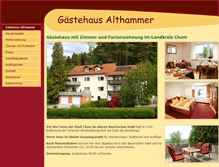 Tablet Screenshot of gaestehaus-althammer.de